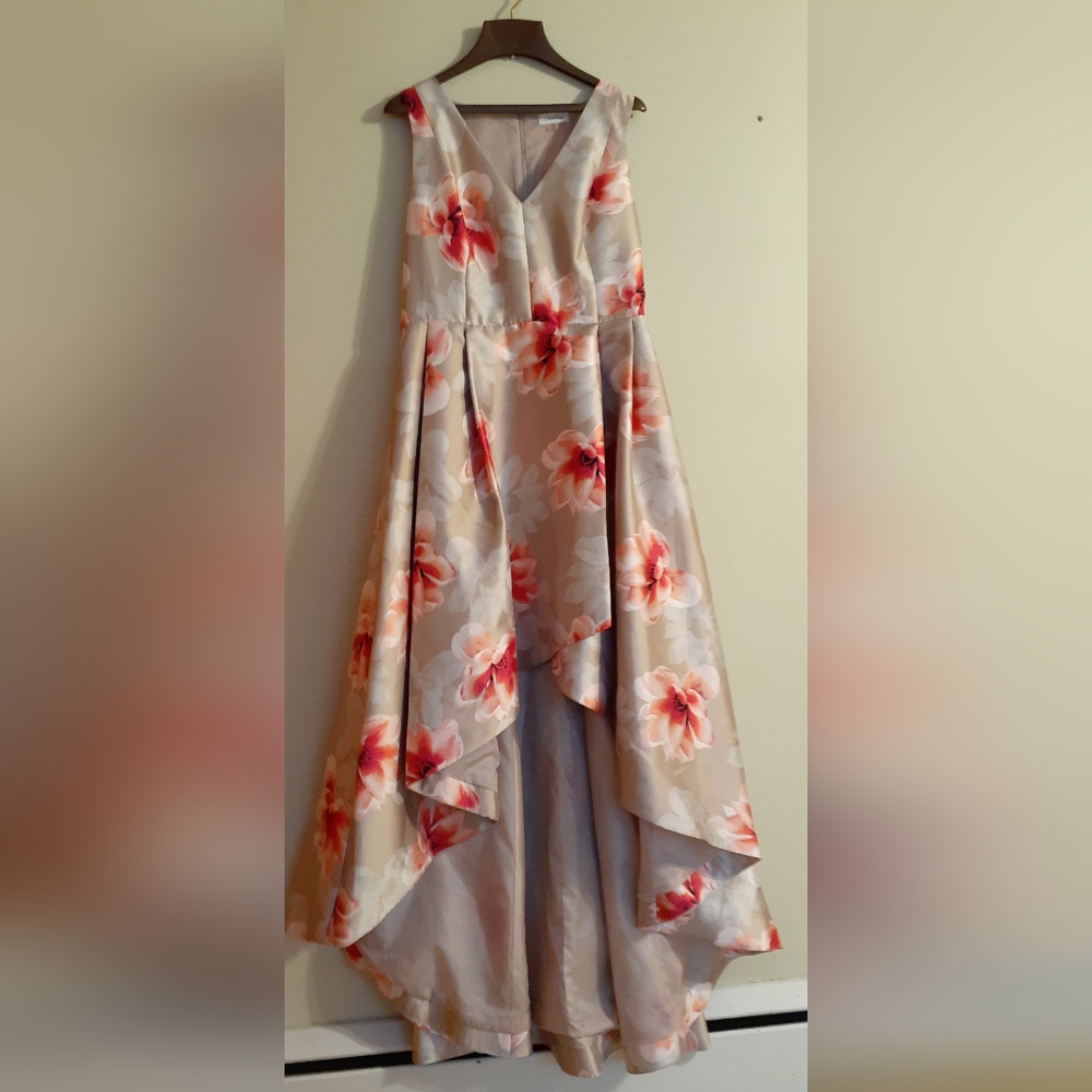 Calvin Klein Floral HI Lo Gown Prom dress